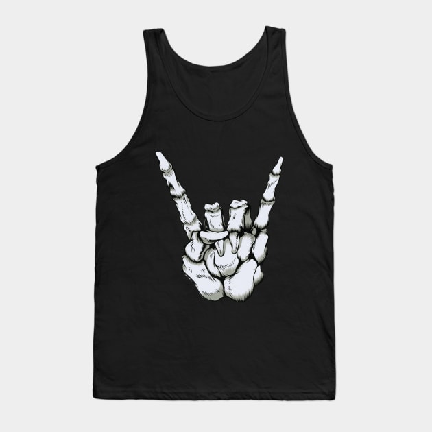 Skeleton Rock - Full Body Variant Tank Top by supertwistedgaming